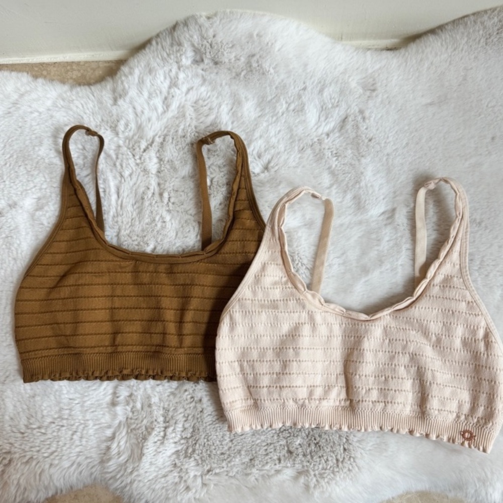 Danskin bralettes with scallop edges